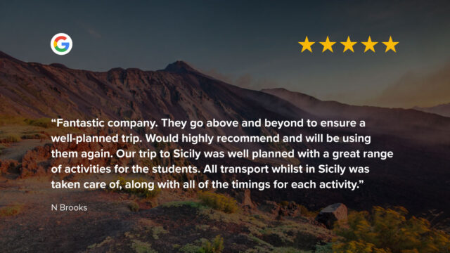 Google review about a well planned trip to Sicily