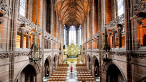 Liverpool Cathedral inner. Liverpool Cathedral indoor, England, UK