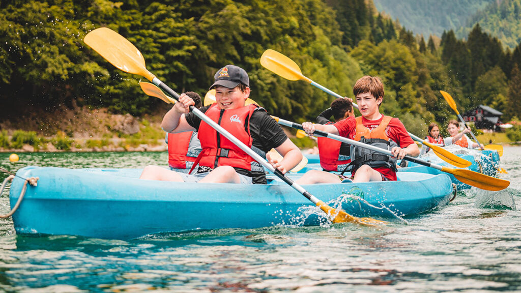 Kids Kayaking in Morzine