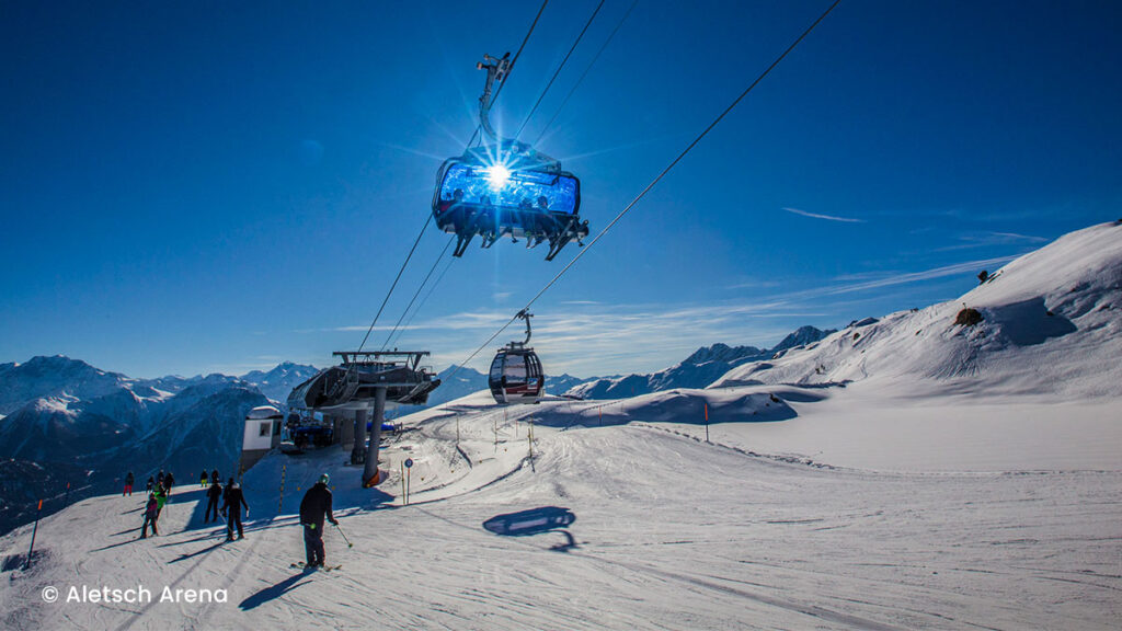 Aletsch Arena ski lift on a mountain- Photo from Aletsch Arena