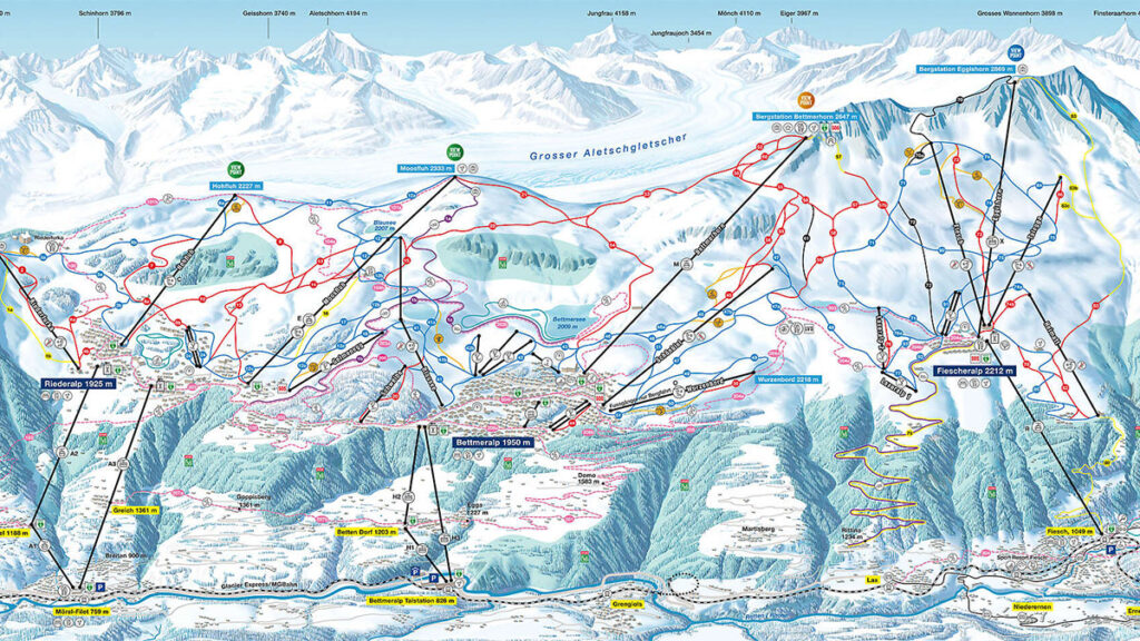 Aletsch Arena Piste Map