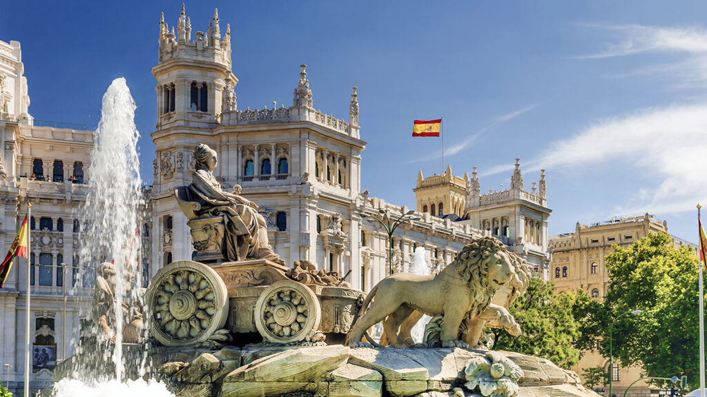 Fountain of Cibeles In Madrid, Spain.